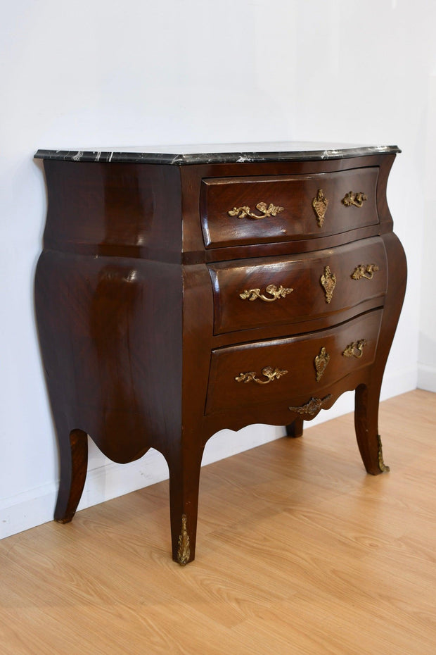 Marble Top Bombe Commode