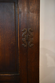 Provincial-Style Carved Oak Cupboard
