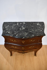 Marble Top Bombe Commode