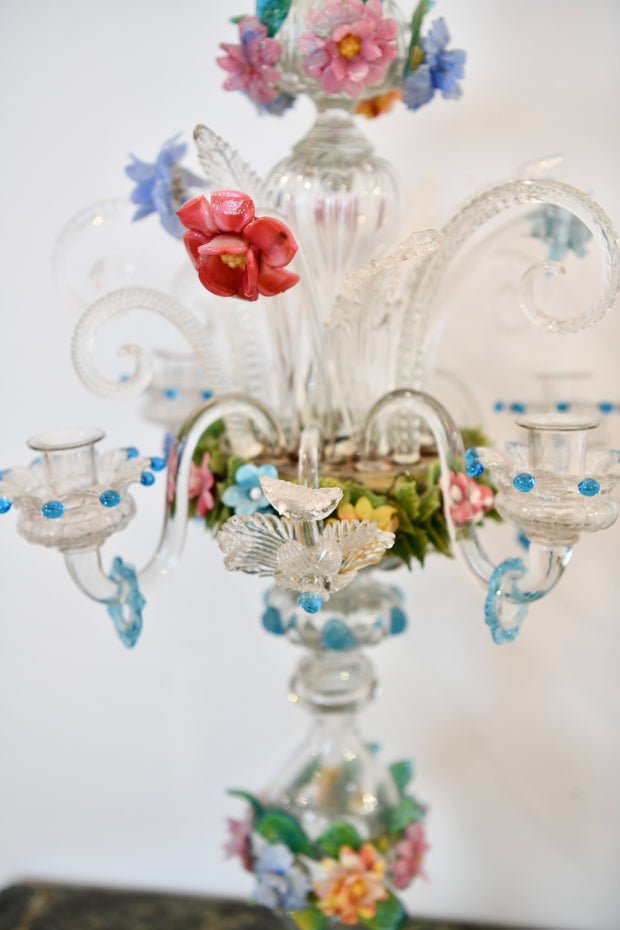 Venetian Glass Candelabrum