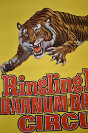 Tiger and Lion Circus Lithograph