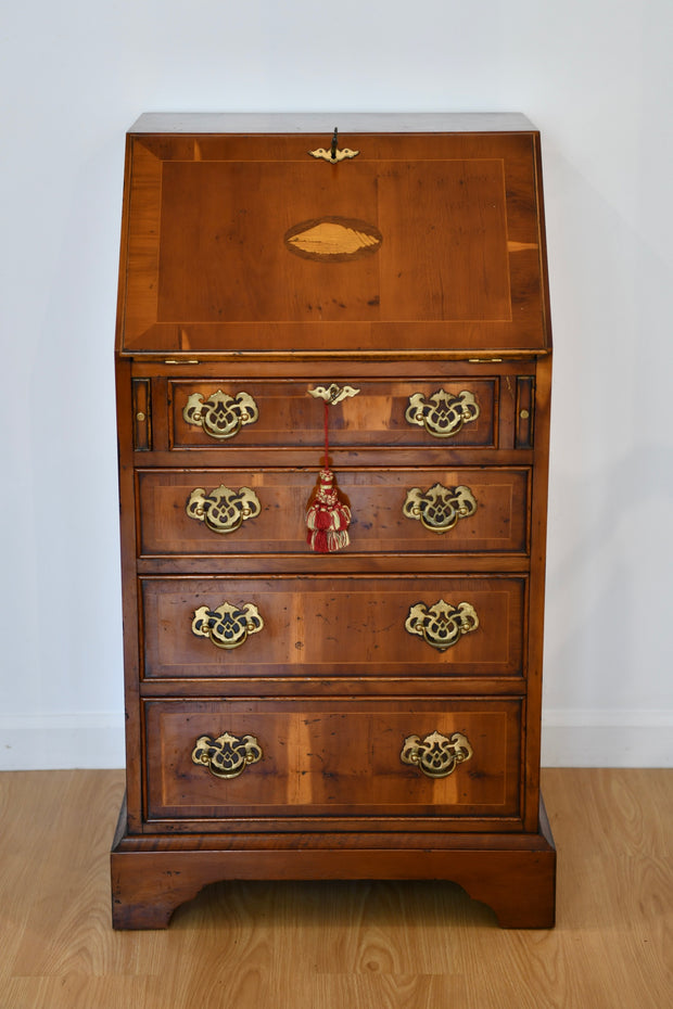 George III Style Inlaid Slant Front Desk