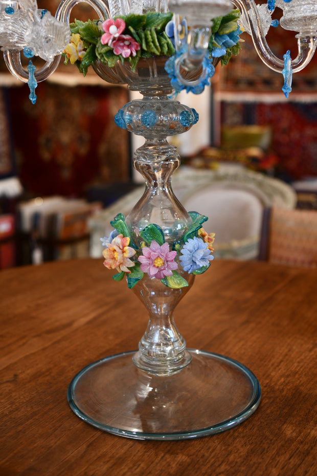 Venetian Glass Candelabrum