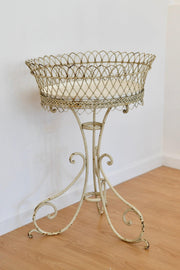 Victorian Painted Iron Wirework Plant Stand