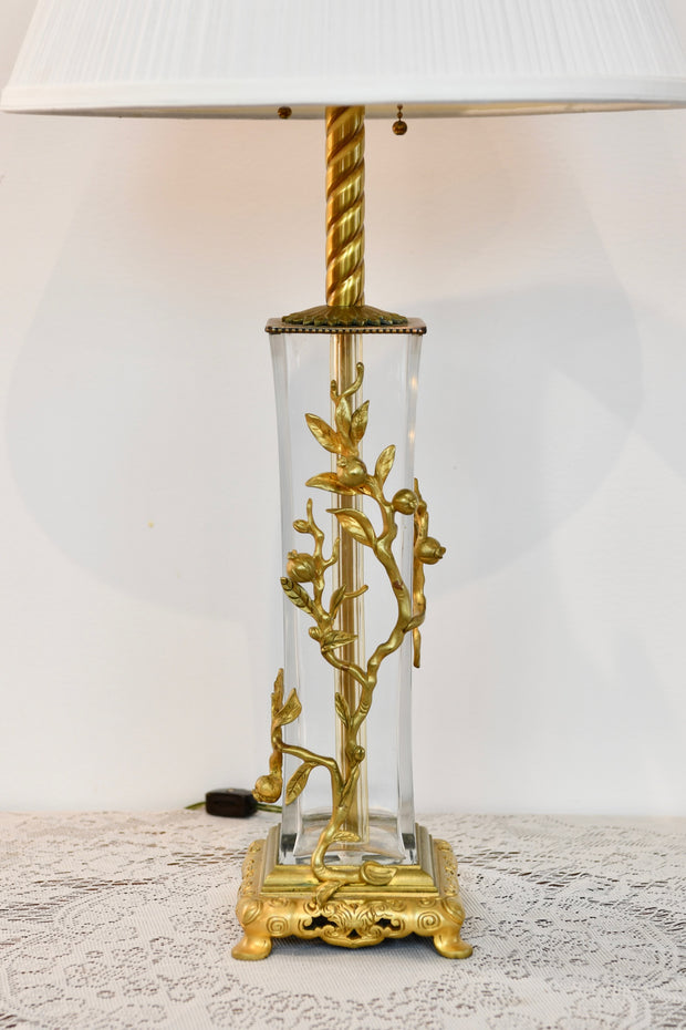 Bronze Mounted Crystal Lamp