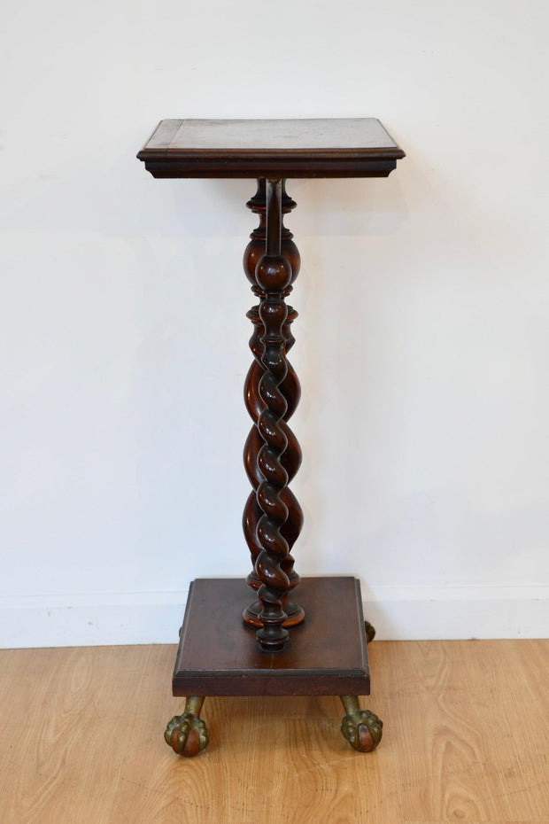Antique Rope Twist Mahogany Pedestal