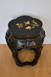 Antique Asian Wood Stand with Bird