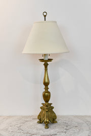 Italian Baroque Style Brass Altar Stick Lamp