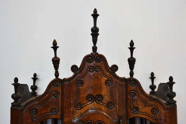 French Provencale Carved Mahogany Panetierre