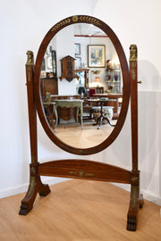 Antique French Empire Cheval Mirror