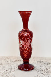 Czech Handmade Ruby Bohemian Glass