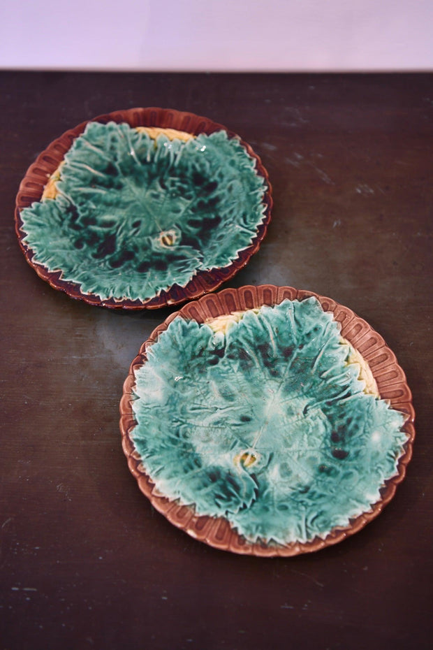 Majolica Porcelain Leaf Plate