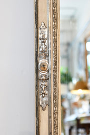 Antique Napoleon III Painted and Silver Gilt Mirror