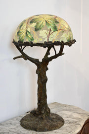 Meyer Bronze & Glass Tree-Form Lamp