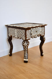 Levantine Inlaid Shell Taboret