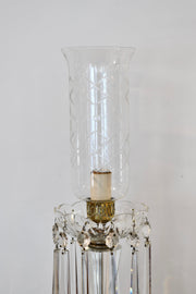 1930s Crystal Hurricane Lamp