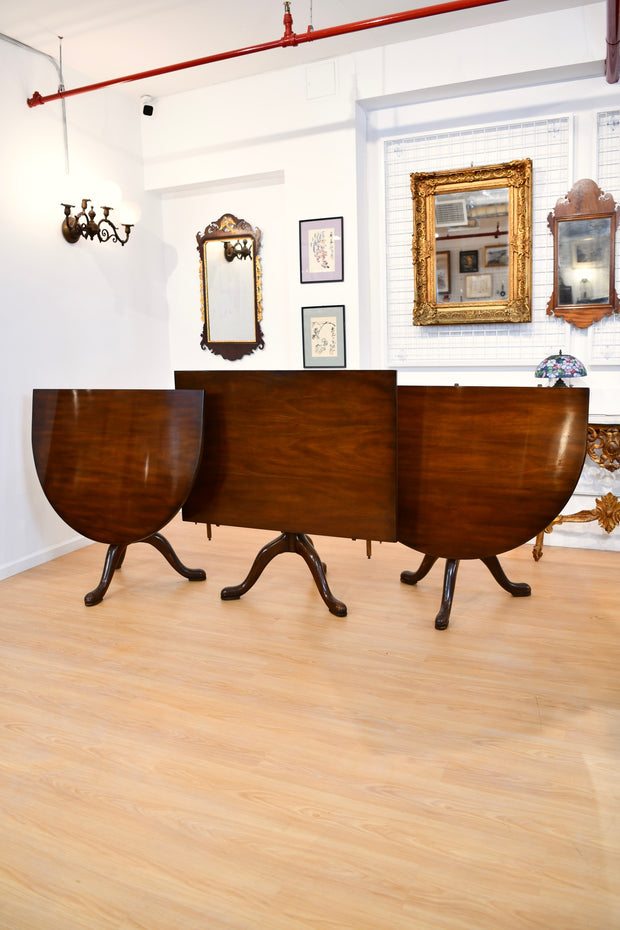 Three-Part Dining Table by Kittinger, NY