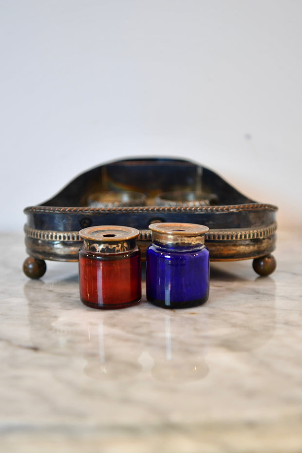 Red and Blue Inkwell