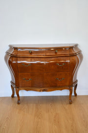 Vintage Parquetry Inlaid Italian Style Commode