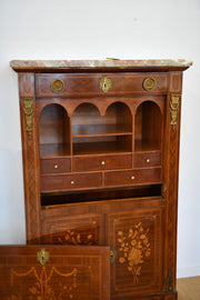 Louis XVI-Style Inlaid Secretaire Abattant