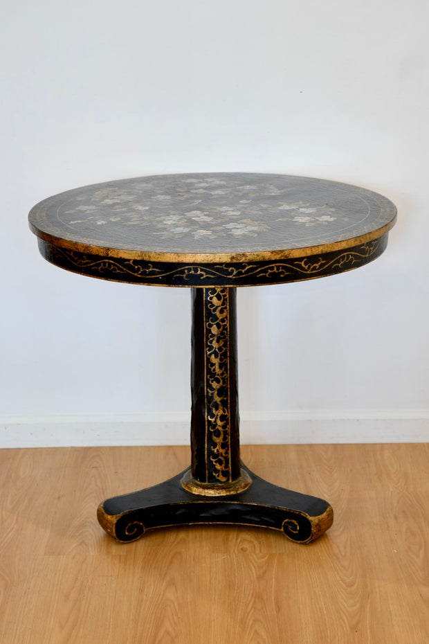 Vintage Handpainted And Lacquered Table