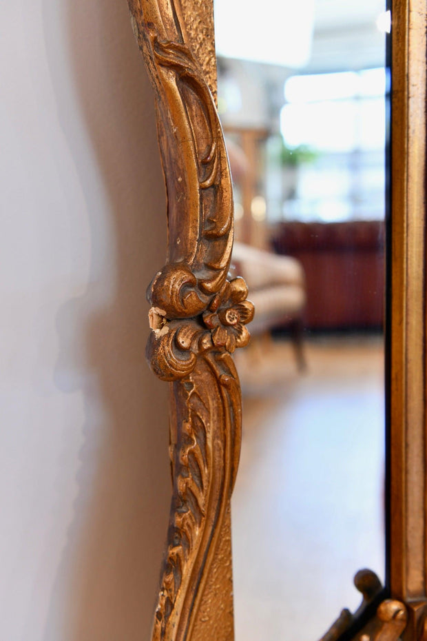 Ornate Gold Mirror With Mirror Panels