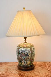 Chinese Famille Rose Porcelain Ginger Jar Lamp
