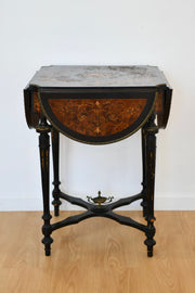 Antique Ebonized Drop Leaf Table