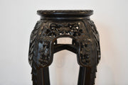 Antique Asian Wood Stand with Marble Top