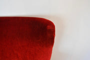 Frits Henningsen Red Velvet Lounge Chair