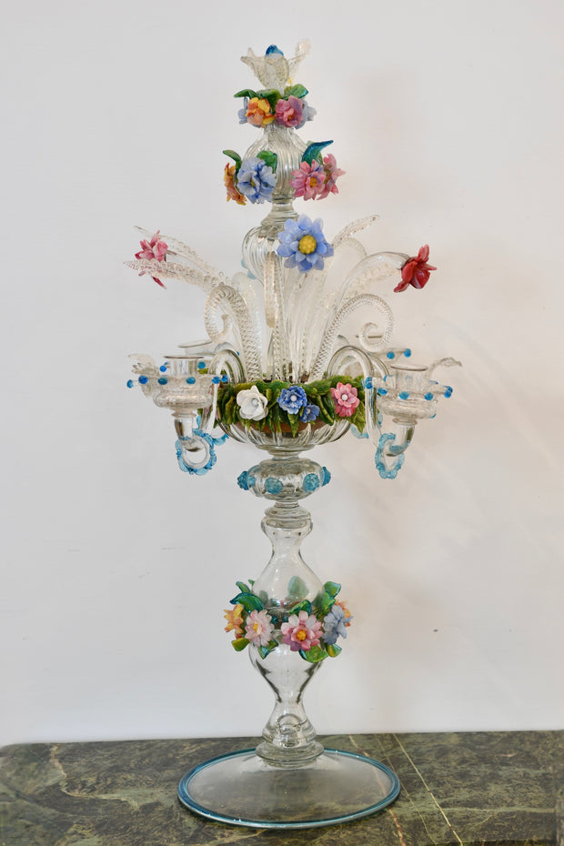 Venetian Glass Candelabrum