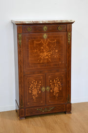 Louis XVI-Style Inlaid Secretaire Abattant