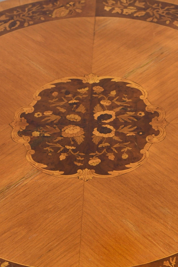 Rococo-Style Inlaid Dining Table