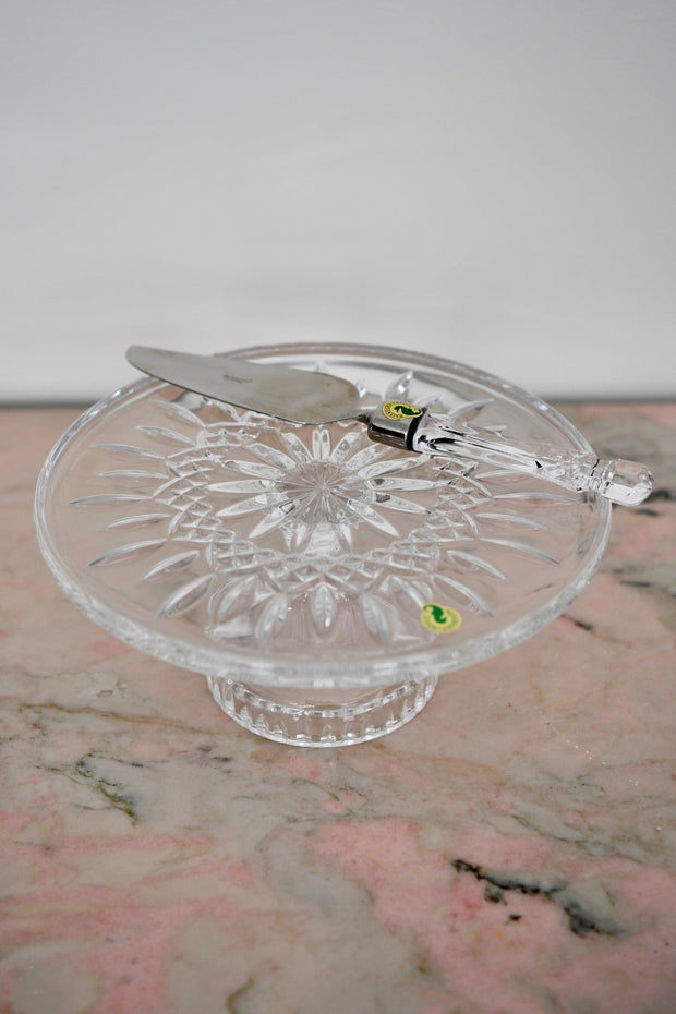 Waterford Crystal Cake Plate and Knife
