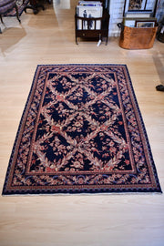 Hand Knotted Indo Tabriz Rug 4x6 ft