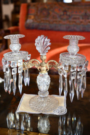 Ornate Cut Glass Candelabra