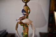 English Porcelain Bird Lamp