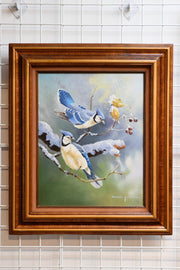 Oil on Canvas of Blue Jays