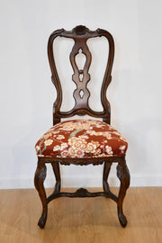 Italian Rococo-Style Carved Walnut Dining Chair