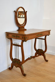 Vintage Vanity Table on Lyre Legs