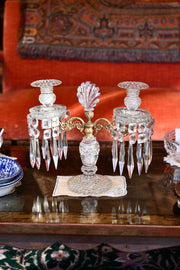 Ornate Cut Glass Candelabra