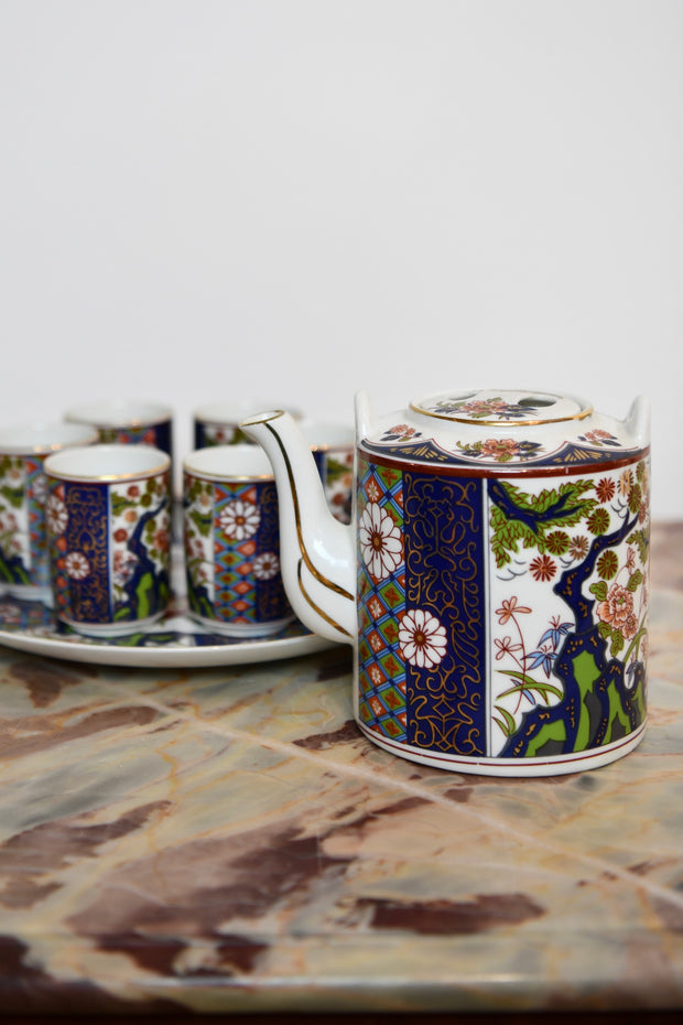 Japanese Floral Tea Set