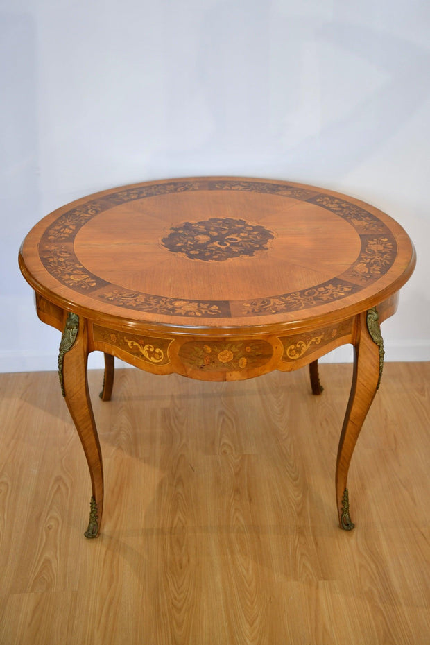 Rococo-Style Inlaid Dining Table