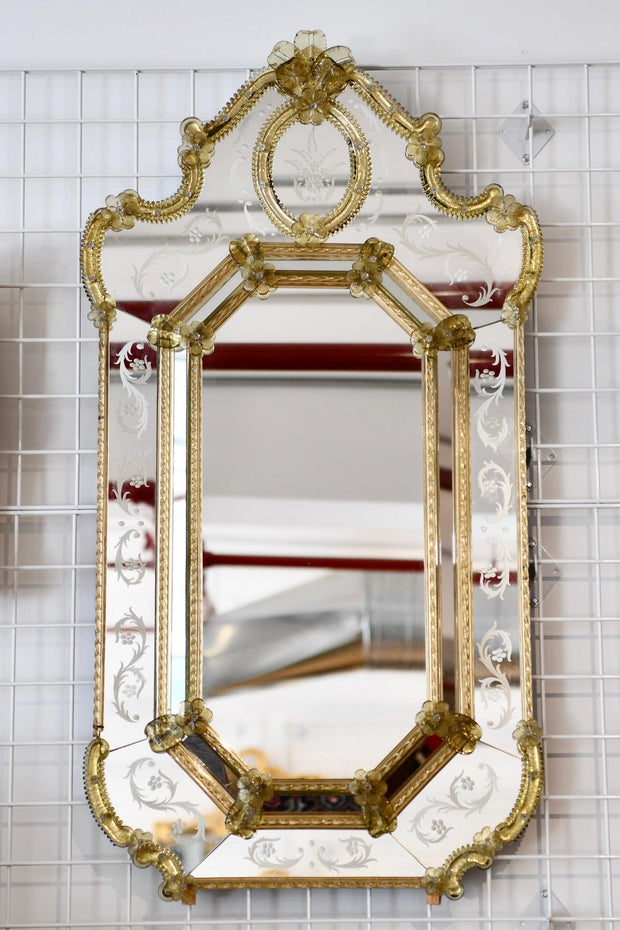 Venetian Etched Glass Mirror – Salt Lizard NYC