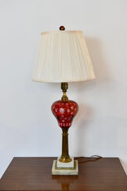 Amber to Clear Glass Lamp