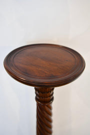 Georgian-Style Carved Mahogany Torchere or Plant Stand