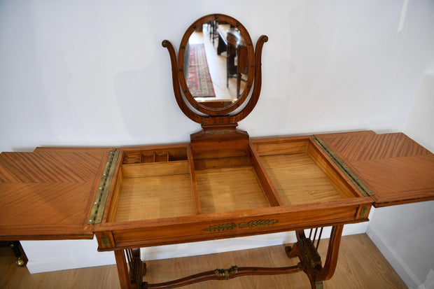 Vintage Vanity Table on Lyre Legs
