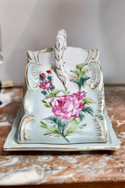 Limoges Porcelain Cheese Plate with Cover