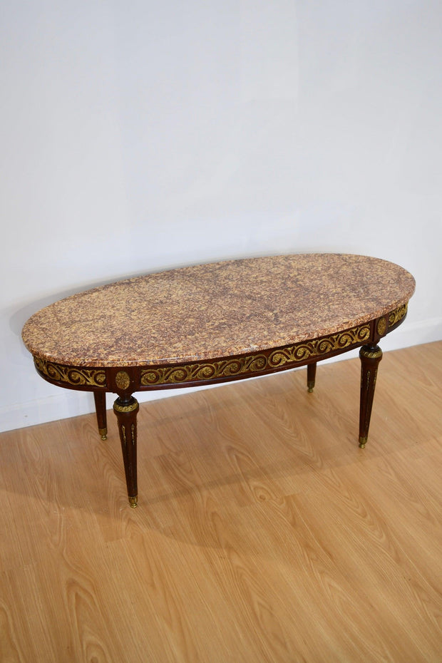 Louis XVI-Style Oval Coffee Table
