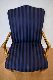 Giltwood Louis XV Style Armchair & Footstool